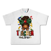 Lunar Rock teacher life afro messy bun Urban Heavy Tee - texasbilliewilder