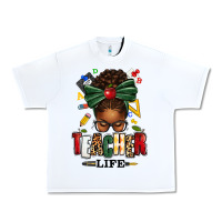 White teacher life afro messy bun Urban Heavy Tee - texasbilliewilder
