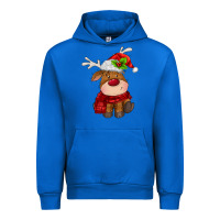 Cobalt christmas baby deer Urban Hoodie - MaliasSmallBusiness