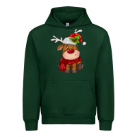 Forest Green christmas baby deer Urban Hoodie - MaliasSmallBusiness