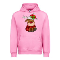 Fuchsia Pink christmas baby deer Urban Hoodie - MaliasSmallBusiness