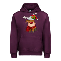 Mauve Wine christmas baby deer Urban Hoodie - MaliasSmallBusiness