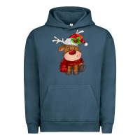 Pigment Midnight Navy christmas baby deer Urban Hoodie - MaliasSmallBusiness