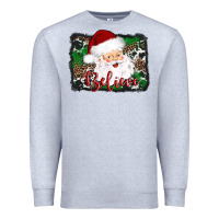 Heather Grey believe santa Premium Sweatshirt - AdoDesignShop
