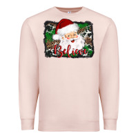 Pale Pink believe santa Premium Sweatshirt - AdoDesignShop
