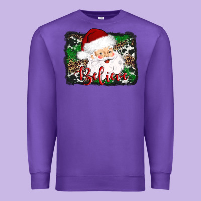 Believe Santa Premium Sweatshirt Designed By Adodesignshop