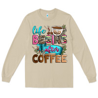 Mushroom life begins after coffee Long Sleeve Tee - Zillion Design Studio