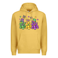 Antique Gold mardi gras bead dogs Premium Hoodie - MaliasSmallBusiness