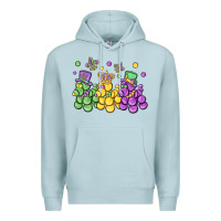 Blue Mist mardi gras bead dogs Premium Hoodie - MaliasSmallBusiness