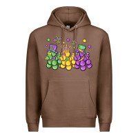 Chestnut mardi gras bead dogs Premium Hoodie - MaliasSmallBusiness