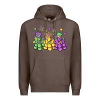 Coffee mardi gras bead dogs Premium Hoodie - MaliasSmallBusiness