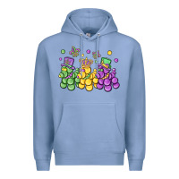 Colony Blue mardi gras bead dogs Premium Hoodie - MaliasSmallBusiness