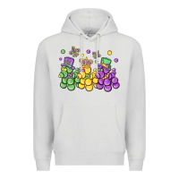 Dove Grey mardi gras bead dogs Premium Hoodie - MaliasSmallBusiness