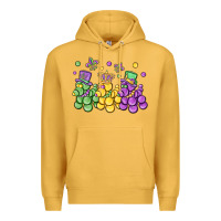 Mustard mardi gras bead dogs Premium Hoodie - MaliasSmallBusiness