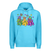 Ocean Blue mardi gras bead dogs Premium Hoodie - MaliasSmallBusiness