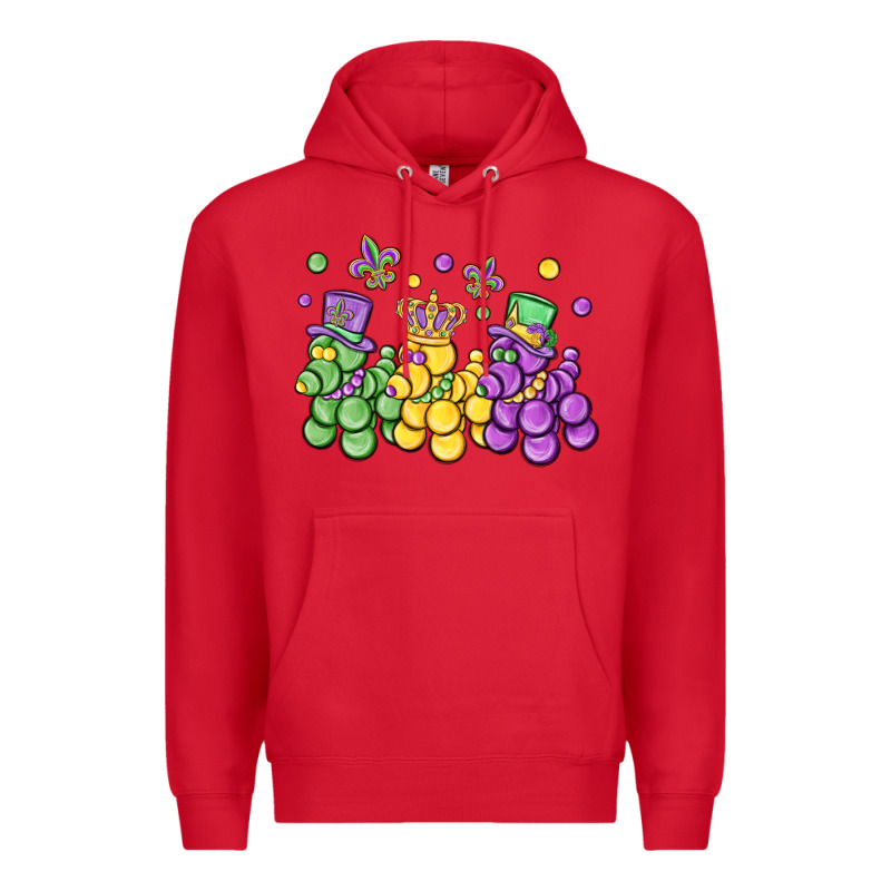 Mardi Gras Bead Dogs Premium Hoodie by MaliasSmallBusiness | Teevron