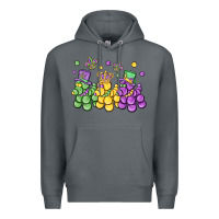 Rock mardi gras bead dogs Premium Hoodie - MaliasSmallBusiness