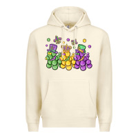Sandshell mardi gras bead dogs Premium Hoodie - MaliasSmallBusiness