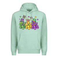 Seafoam mardi gras bead dogs Premium Hoodie - MaliasSmallBusiness
