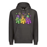 Smoke mardi gras bead dogs Premium Hoodie - MaliasSmallBusiness