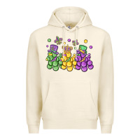 Tofu mardi gras bead dogs Premium Hoodie - MaliasSmallBusiness
