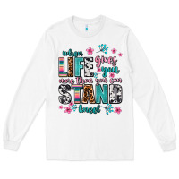 White when life gives you more than you can stand kneel Long Sleeve Tee - AdoDesignShop