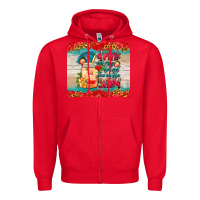 Red drink in my hand toes in the sand tumbler Zipper Hoodie - HRA Design Shop