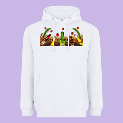 Beer Party For Christmas Heavyweight Hoodie Designed By Adodesignshop