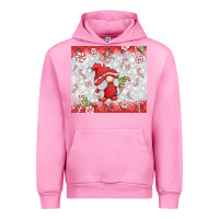 Fuchsia Pink candy cane gnome Urban Hoodie - MaliasSmallBusiness