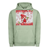 Pigment Oil Green candy cane gnome Urban Hoodie - MaliasSmallBusiness