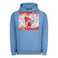 Pigment Pebble Blue candy cane gnome Urban Hoodie - MaliasSmallBusiness