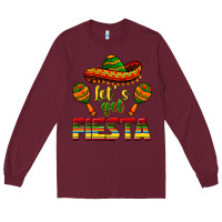 Burgundy Let's Get Fiesta Long Sleeve Tee - texasbilliewilder