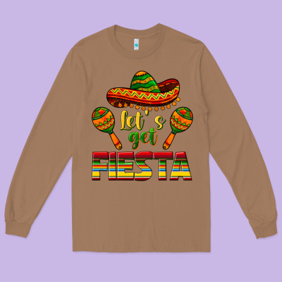 Let's Get Fiesta Long Sleeve Tee Designed By Texasbilliewilder