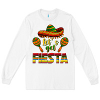 White Let's Get Fiesta Long Sleeve Tee - texasbilliewilder