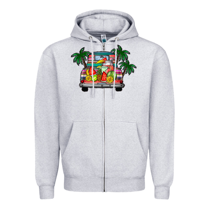 Summer Truck Zipper Hoodie by CowhideDigitalArt | Teevron