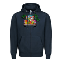 Navy summer truck Zipper Hoodie - CowhideDigitalArt