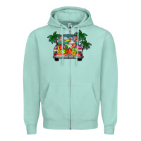 Seafoam summer truck Zipper Hoodie - CowhideDigitalArt