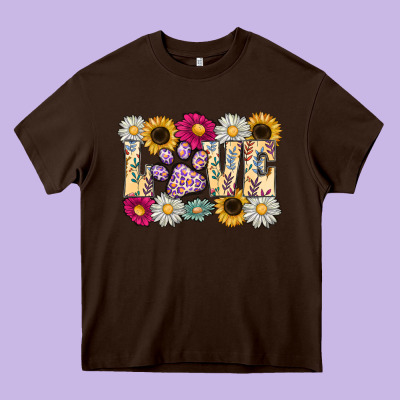 Love Dog Heavy Core Tee Designed By Cowhidedigitalart
