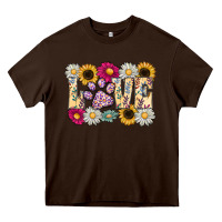 Chocolate Brown love dog Heavy Core Tee - CowhideDigitalArt