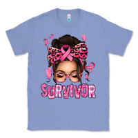 Colony Blue breast cancer survivor afro messy bun Classic Tee - texasbilliewilder