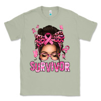 Matcha breast cancer survivor afro messy bun Classic Tee - texasbilliewilder
