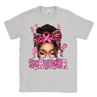 Moon Dust breast cancer survivor afro messy bun Classic Tee - texasbilliewilder
