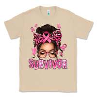 Mushroom breast cancer survivor afro messy bun Classic Tee - texasbilliewilder