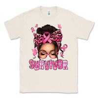 Natural breast cancer survivor afro messy bun Classic Tee - texasbilliewilder
