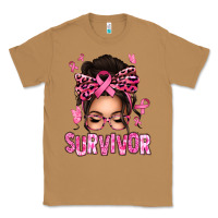 Toasted Coconut breast cancer survivor afro messy bun Classic Tee - texasbilliewilder