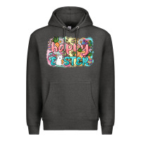 Charcoal Heather Happy Easter Premium Hoodie - NancyCooperArtShop
