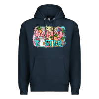 Navy Happy Easter Premium Hoodie - NancyCooperArtShop