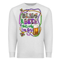 Oatmeal Heather beads & beer that's why i'm here Premium Sweatshirt - Artiststas