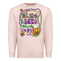 Pale Pink beads & beer that's why i'm here Premium Sweatshirt - Artiststas