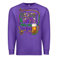 Purple beads & beer that's why i'm here Premium Sweatshirt - Artiststas